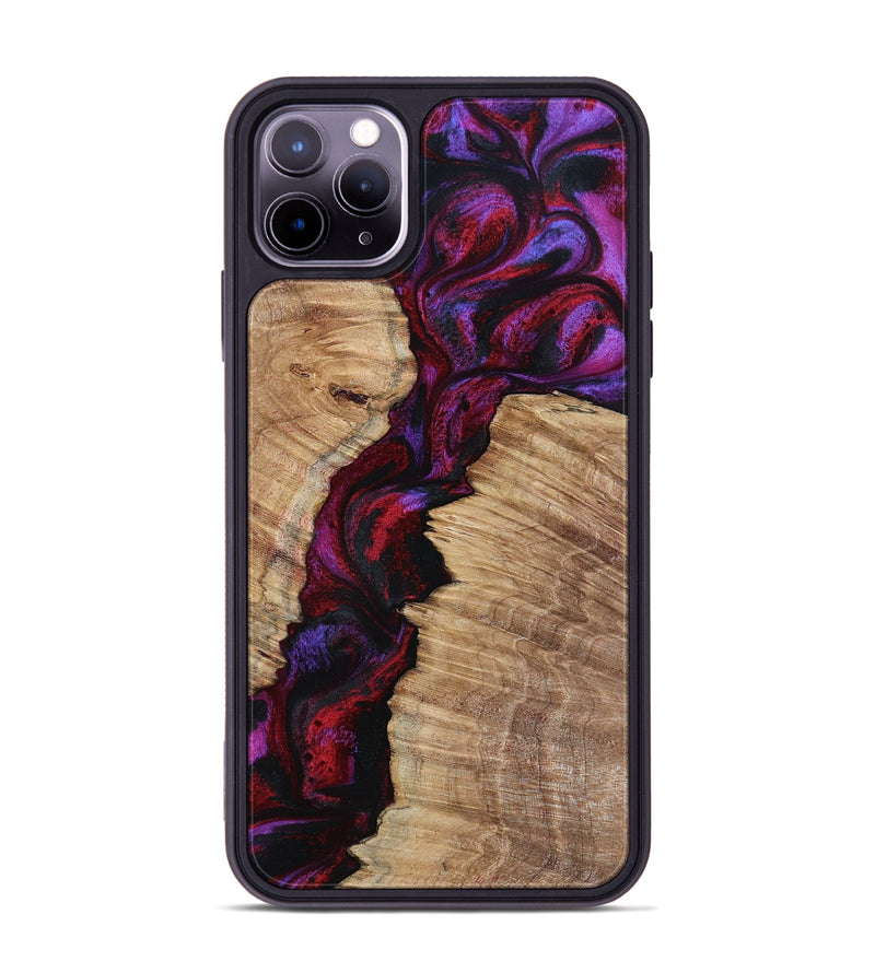 iPhone 11 Pro Max Wood Phone Case - Evelyne (Red, 799169)