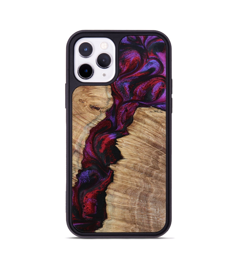 iPhone 11 Pro Wood Phone Case - Evelyne (Red, 799169)