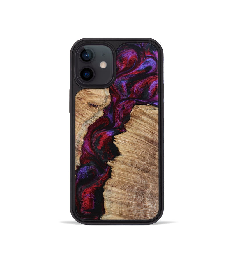 iPhone 12 mini Wood Phone Case - Evelyne (Red, 799169)