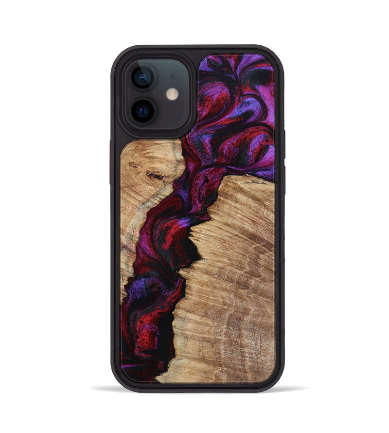iPhone 12 Wood Phone Case - Evelyne (Red, 799169)