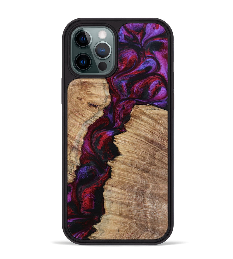 iPhone 12 Pro Max Wood Phone Case - Evelyne (Red, 799169)