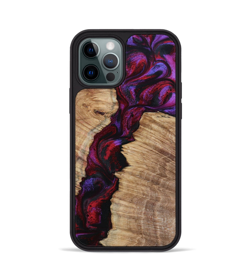iPhone 12 Pro Wood Phone Case - Evelyne (Red, 799169)