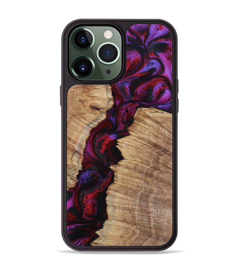 iPhone 13 Pro Max Wood Phone Case - Evelyne (Red, 799169)