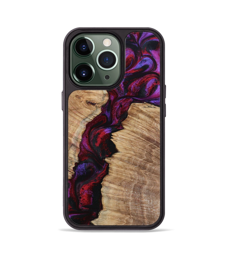 iPhone 13 Pro Wood Phone Case - Evelyne (Red, 799169)