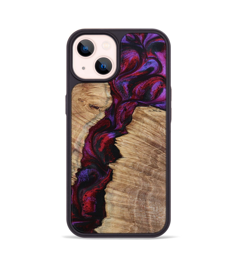 iPhone 14 Wood Phone Case - Evelyne (Red, 799169)