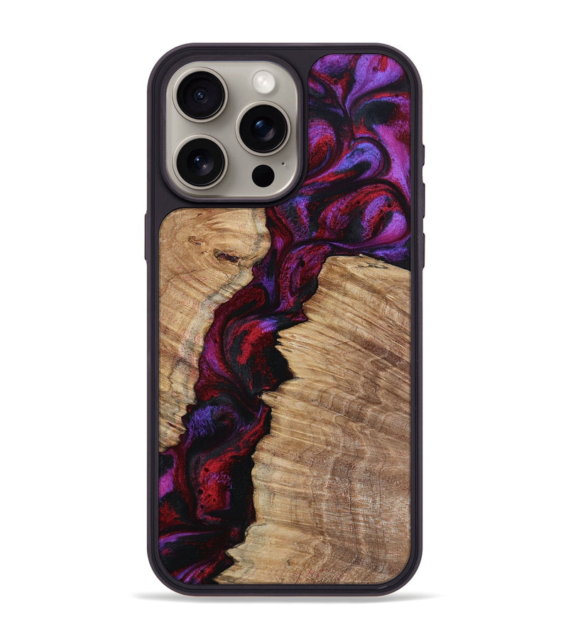 iPhone 15 Pro Max Wood Phone Case - Evelyne (Red, 799169)