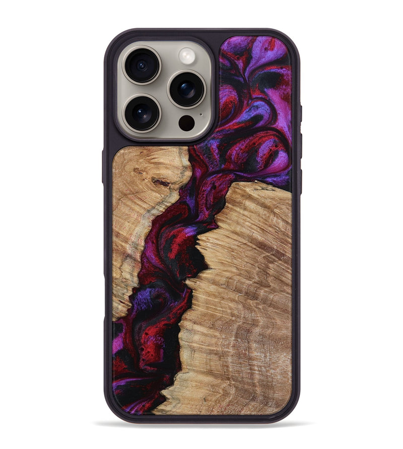 iPhone 16 Pro Max Wood Phone Case - Evelyne (Red, 799169)