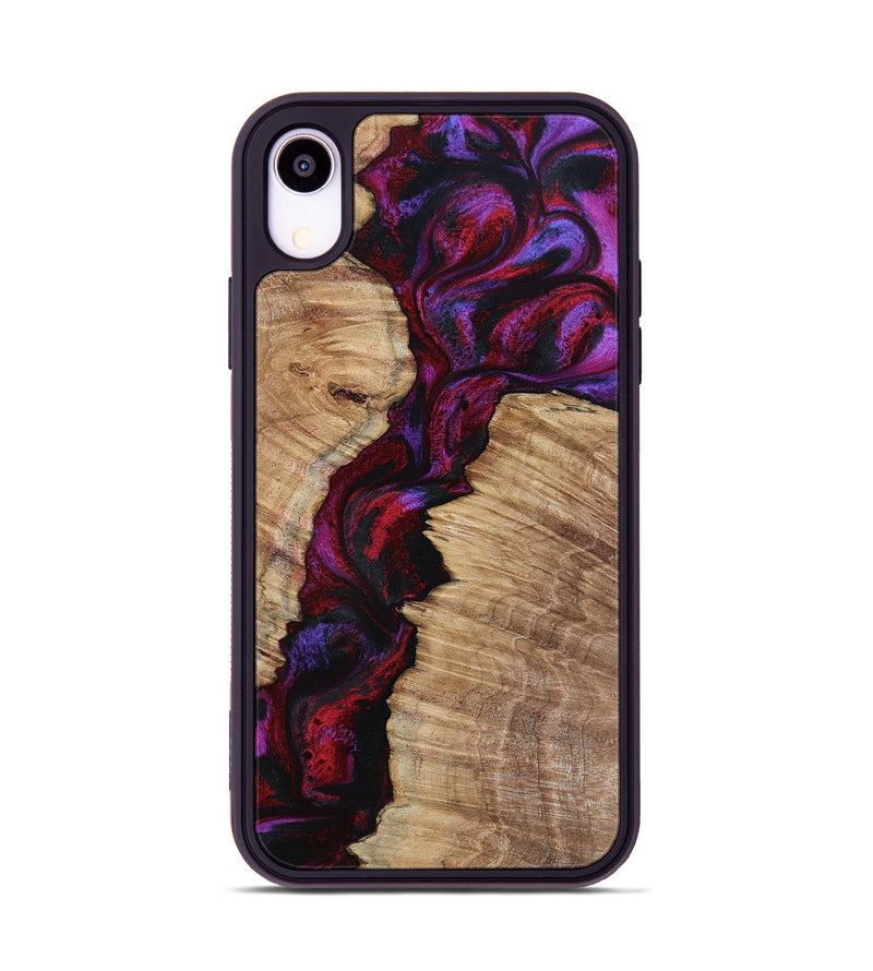iPhone Xr Wood Phone Case - Evelyne (Red, 799169)