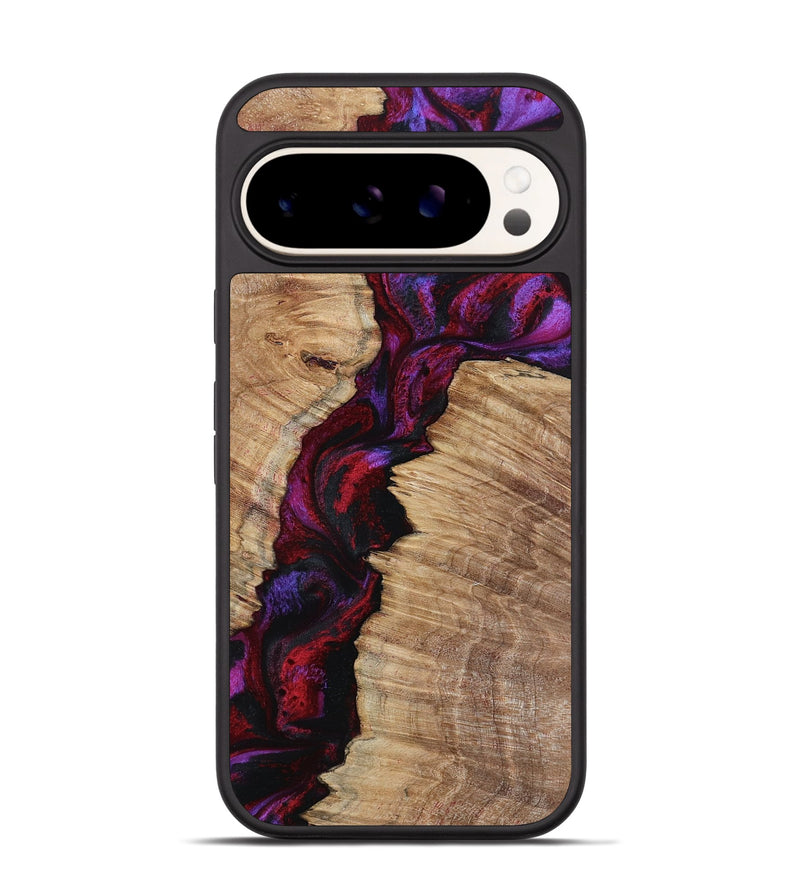 Pixel 9 Wood Phone Case - Evelyne (Red, 799169)