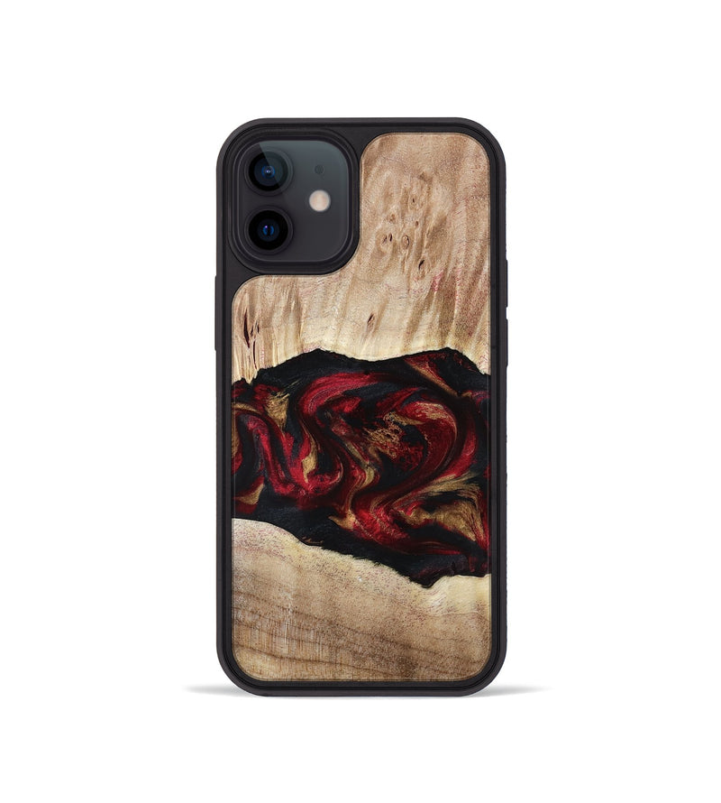 iPhone 12 mini Wood Phone Case - Kade (Red, 799170)