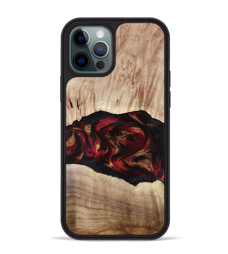 iPhone 12 Pro Max Wood Phone Case - Kade (Red, 799170)
