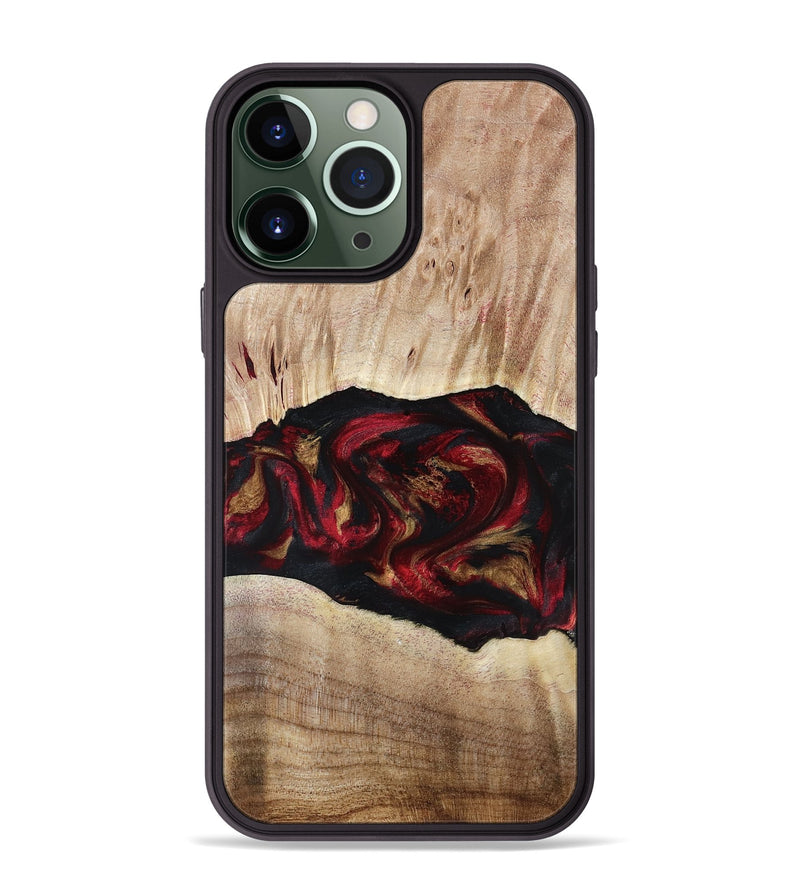 iPhone 13 Pro Max Wood Phone Case - Kade (Red, 799170)