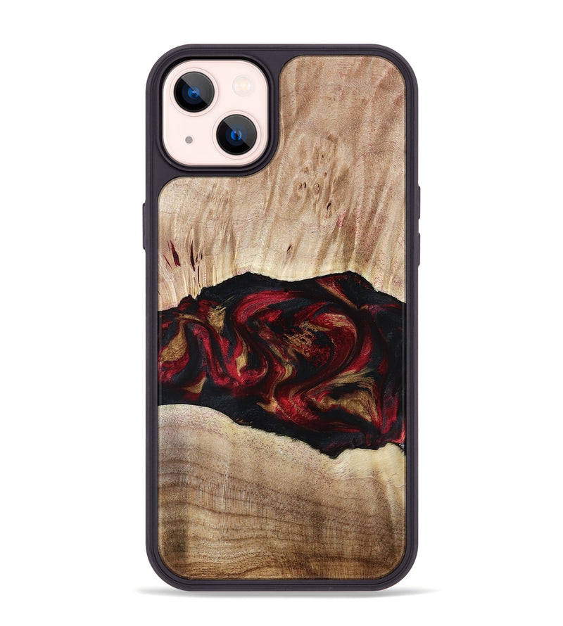 iPhone 14 Plus Wood Phone Case - Kade (Red, 799170)