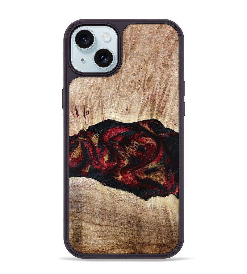iPhone 15 Plus Wood Phone Case - Kade (Red, 799170)
