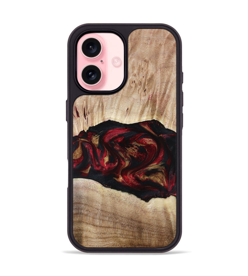 iPhone 16 Wood Phone Case - Kade (Red, 799170)