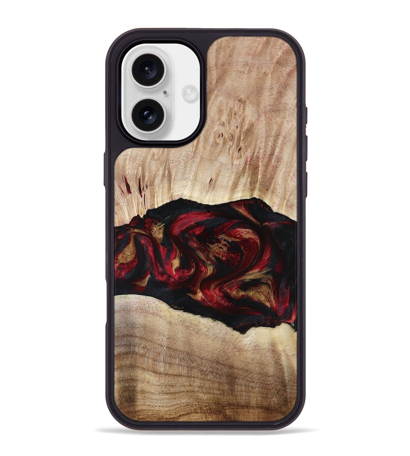 iPhone 16 Plus Wood Phone Case - Kade (Red, 799170)