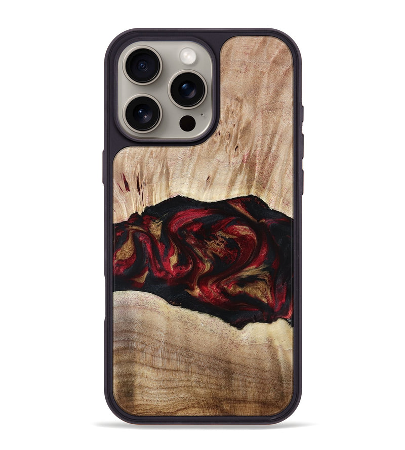 iPhone 16 Pro Max Wood Phone Case - Kade (Red, 799170)