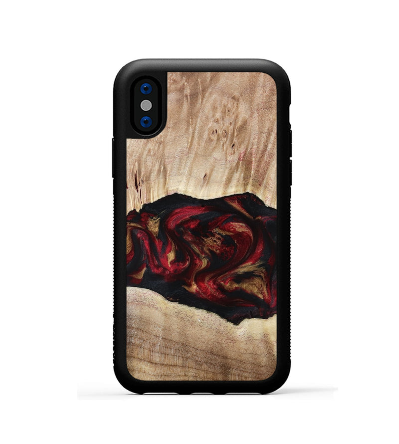 iPhone Xs Wood Phone Case - Kade (Red, 799170)