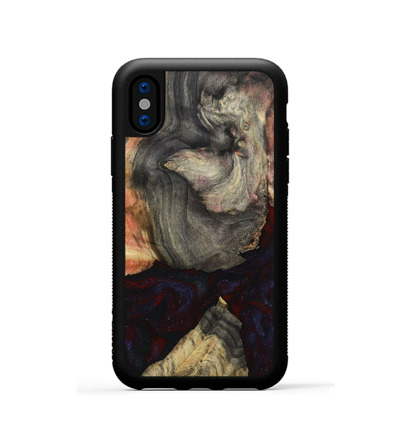 iPhone Xs Wood Phone Case - Harris (Red, 799172)