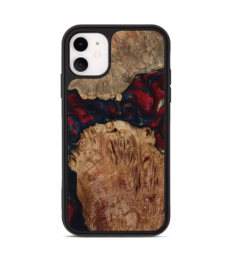 iPhone 11 Wood Phone Case - Darren (Red, 799175)