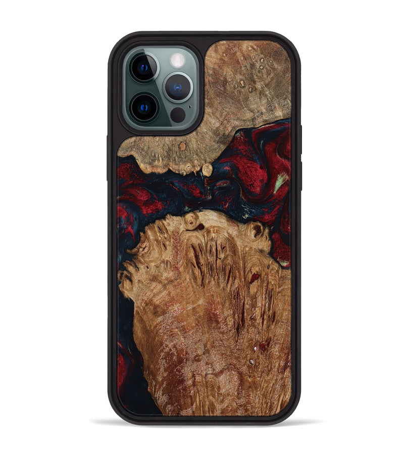 iPhone 12 Pro Max Wood Phone Case - Darren (Red, 799175)