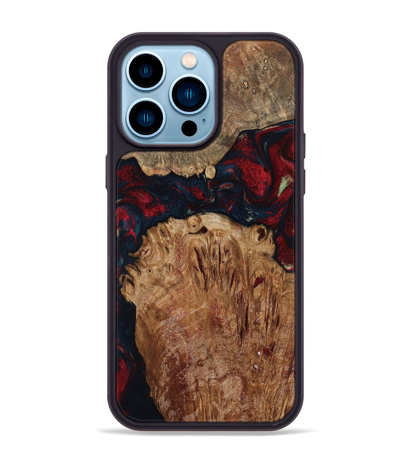 iPhone 14 Pro Max Wood Phone Case - Darren (Red, 799175)