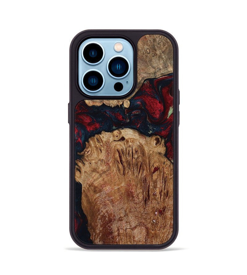 iPhone 14 Pro Wood Phone Case - Darren (Red, 799175)