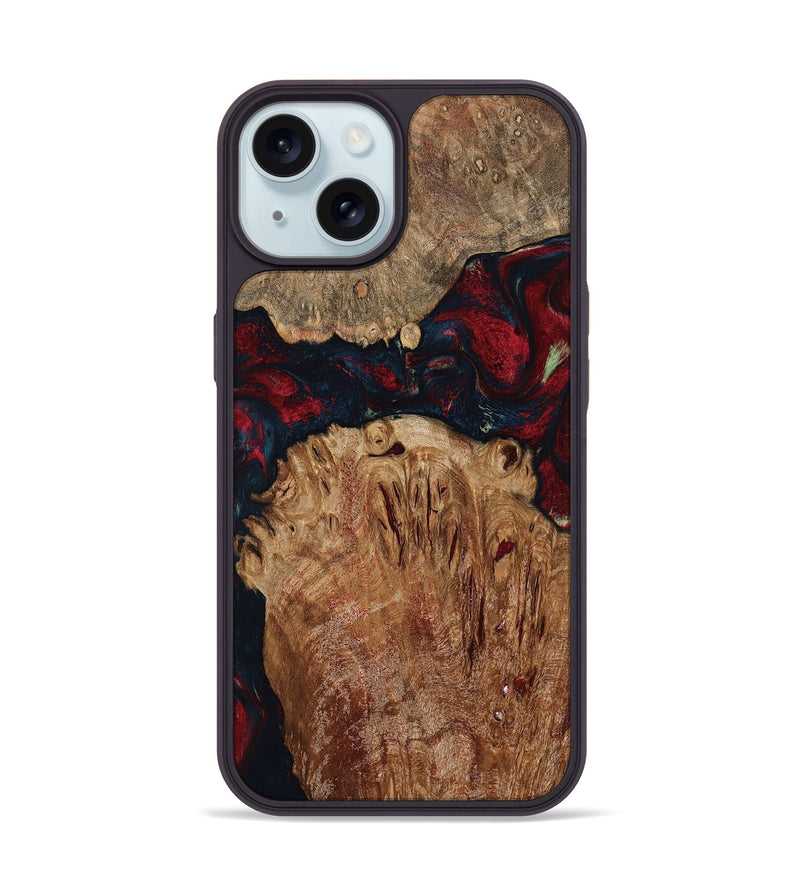 iPhone 15 Wood Phone Case - Darren (Red, 799175)