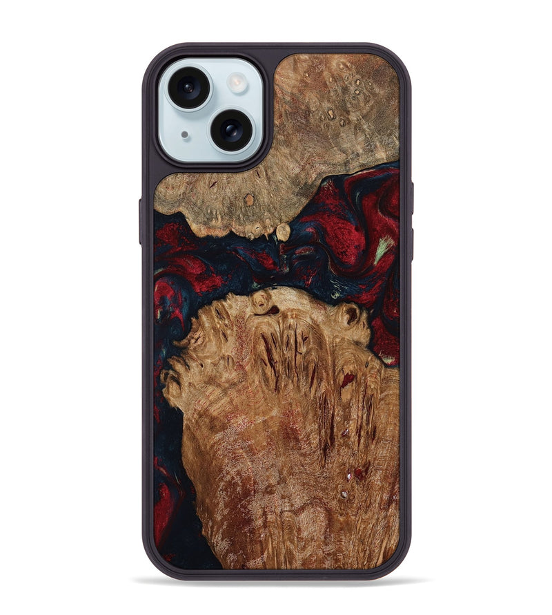iPhone 15 Plus Wood Phone Case - Darren (Red, 799175)