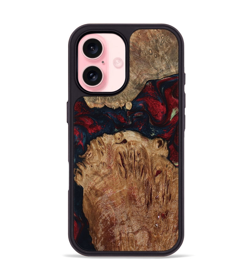 iPhone 16 Wood Phone Case - Darren (Red, 799175)