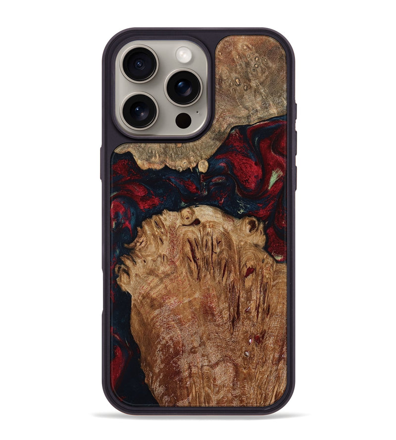 iPhone 16 Pro Max Wood Phone Case - Darren (Red, 799175)