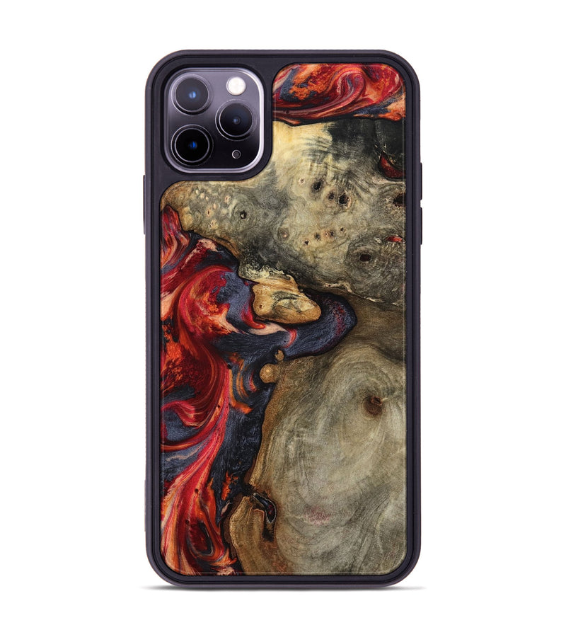 iPhone 11 Pro Max Wood Phone Case - Kenji (Red, 799176)