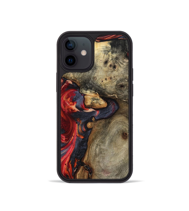 iPhone 12 mini Wood Phone Case - Kenji (Red, 799176)