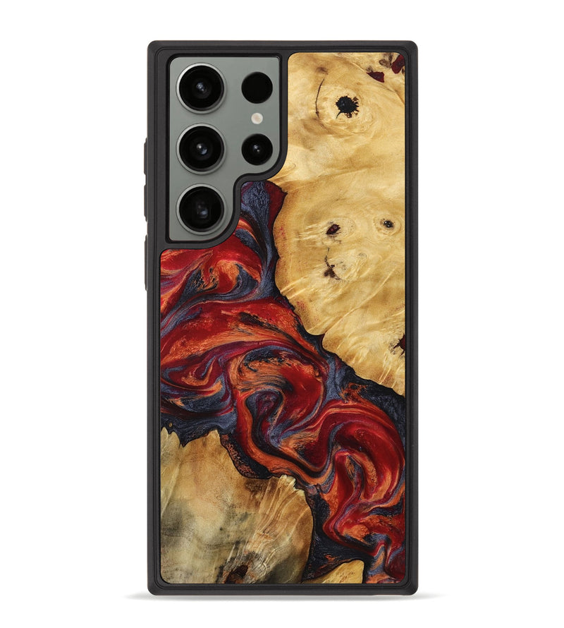 Galaxy S23 Ultra Wood Phone Case - Nedra (Red, 799178)