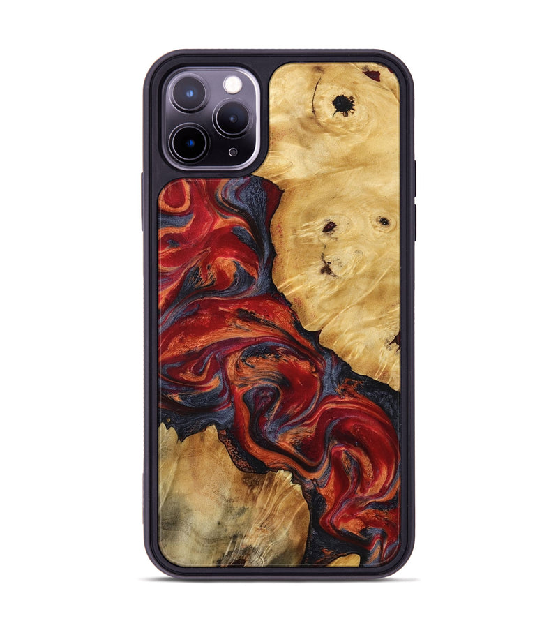 iPhone 11 Pro Max Wood Phone Case - Nedra (Red, 799178)