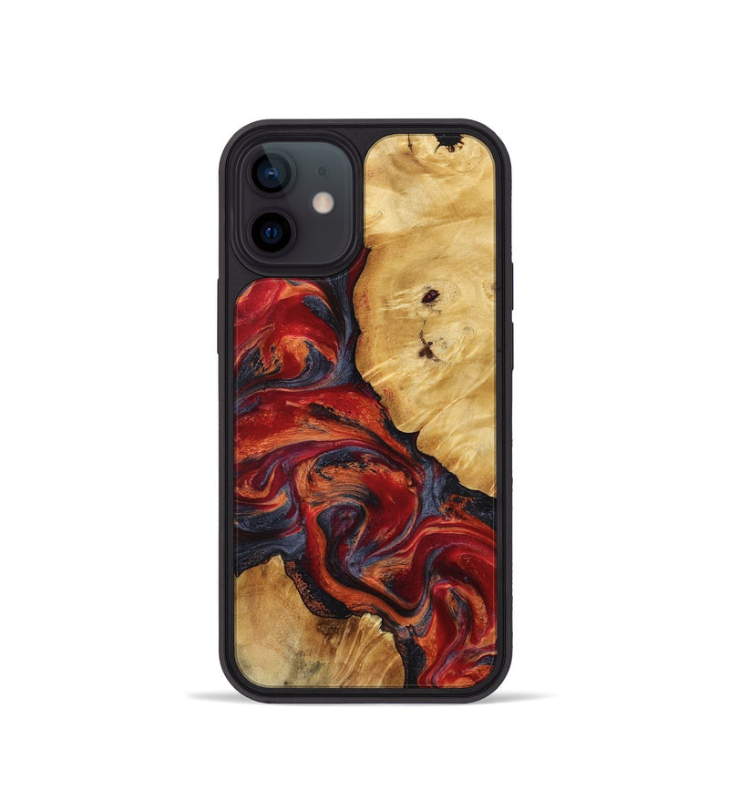 iPhone 12 mini Wood Phone Case - Nedra (Red, 799178)