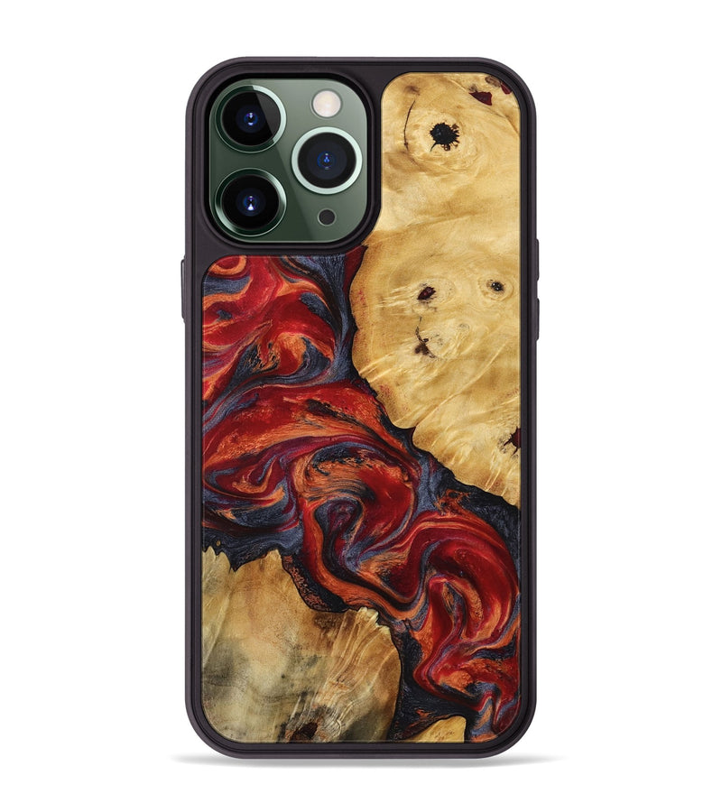 iPhone 13 Pro Max Wood Phone Case - Nedra (Red, 799178)