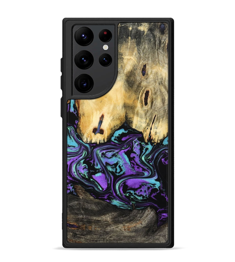 Galaxy S22 Ultra Wood Phone Case - Marva (Purple, 799182)