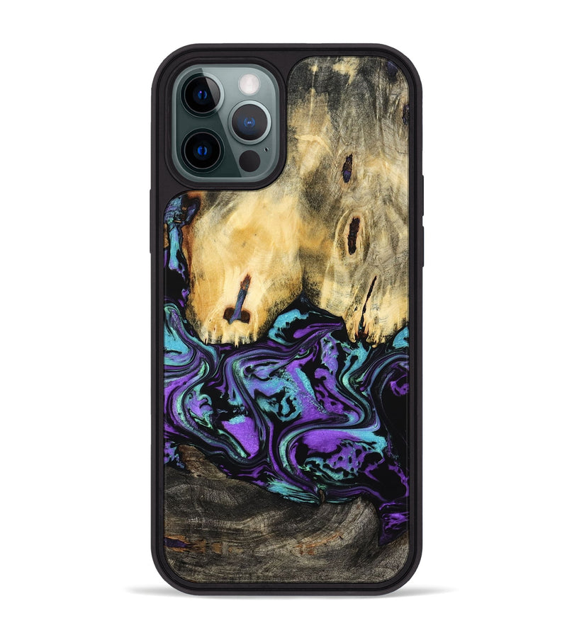 iPhone 12 Pro Max Wood Phone Case - Marva (Purple, 799182)