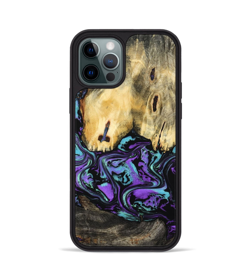 iPhone 12 Pro Wood Phone Case - Marva (Purple, 799182)