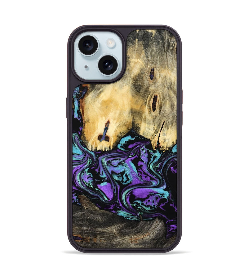 iPhone 15 Wood Phone Case - Marva (Purple, 799182)