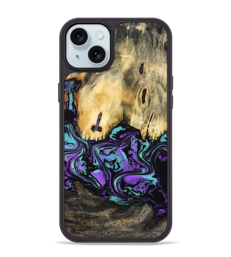 iPhone 15 Plus Wood Phone Case - Marva (Purple, 799182)