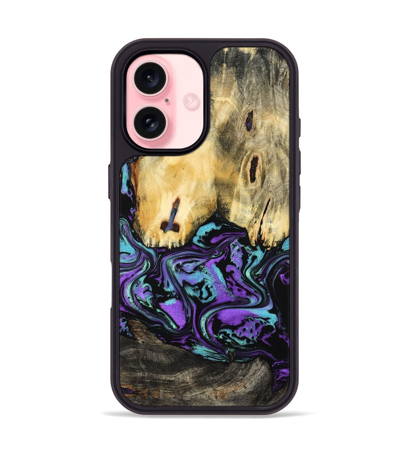 iPhone 16 Wood Phone Case - Marva (Purple, 799182)