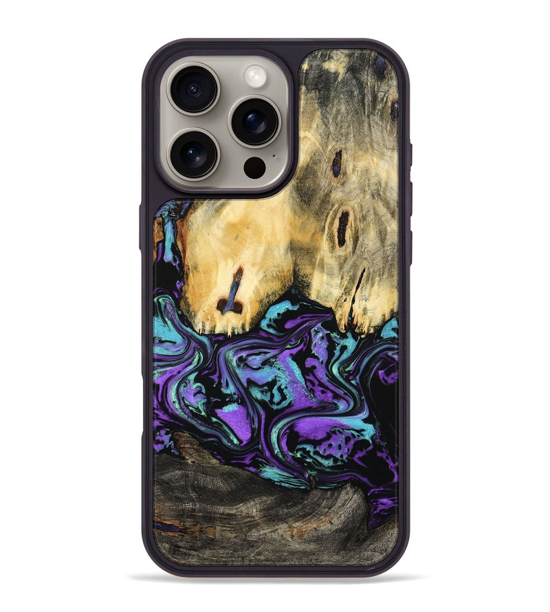 iPhone 16 Pro Max Wood Phone Case - Marva (Purple, 799182)