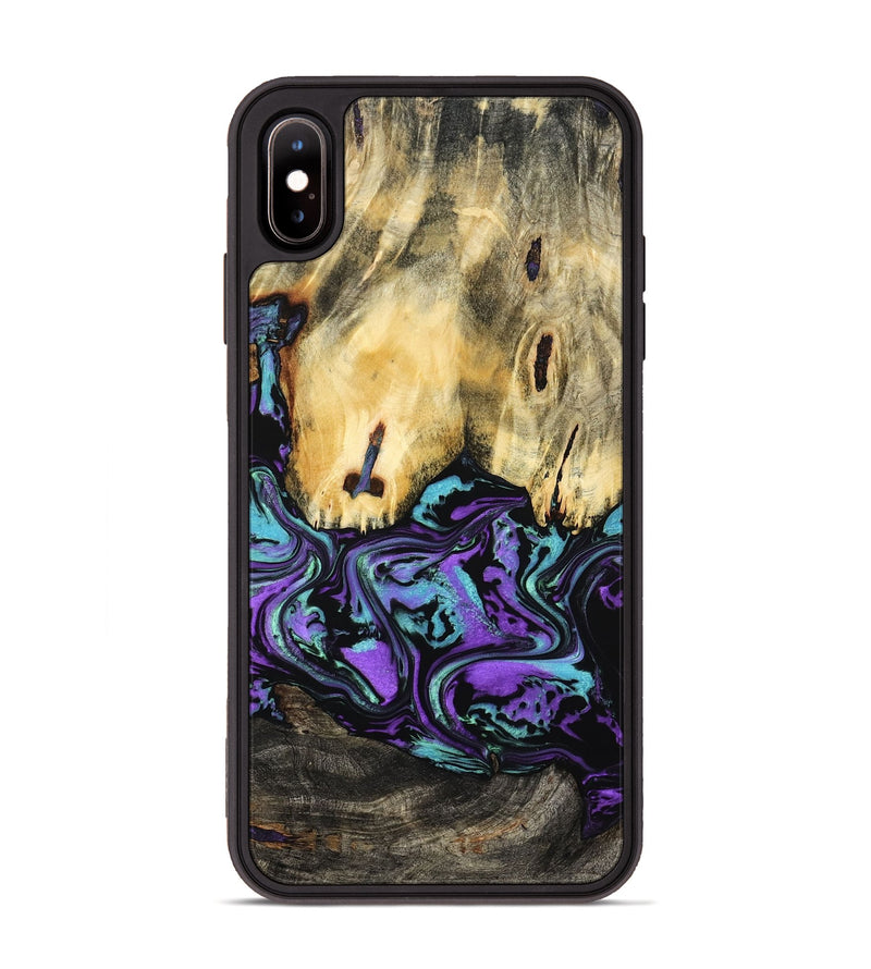 iPhone Xs Max Wood Phone Case - Marva (Purple, 799182)