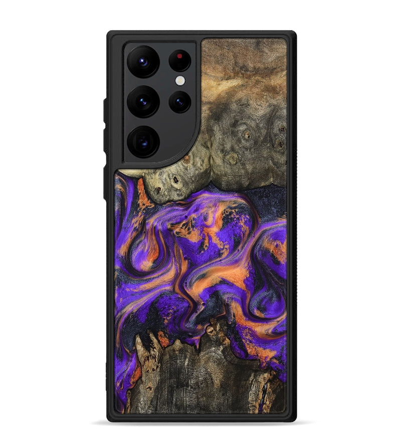 Galaxy S22 Ultra Wood Phone Case - Dalia (Purple, 799183)