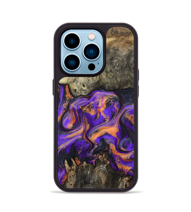 iPhone 14 Pro Wood Phone Case - Dalia (Purple, 799183)