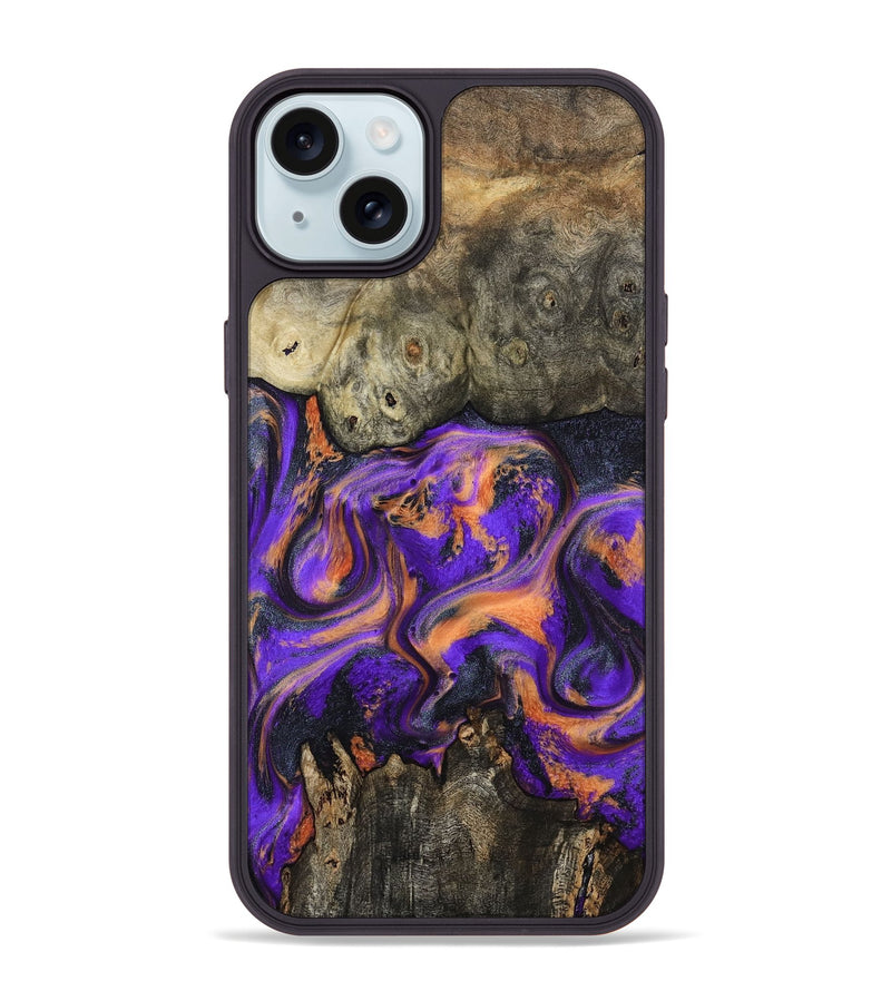 iPhone 15 Plus Wood Phone Case - Dalia (Purple, 799183)