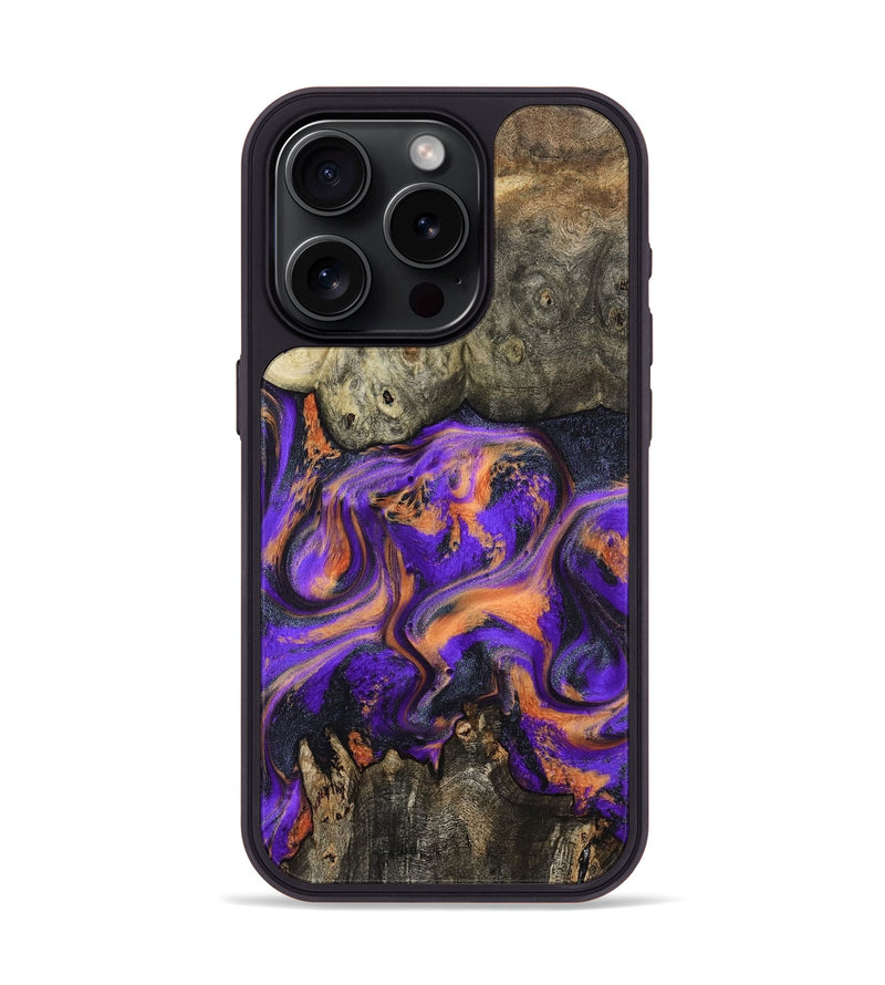 iPhone 15 Pro Wood Phone Case - Dalia (Purple, 799183)