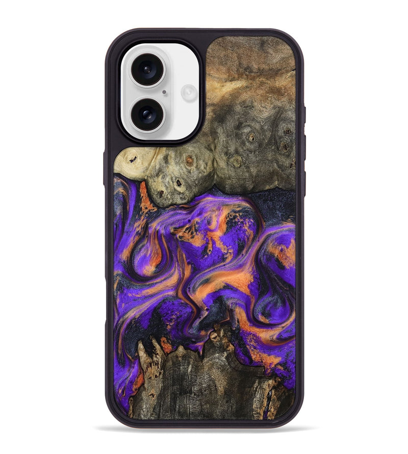iPhone 16 Plus Wood Phone Case - Dalia (Purple, 799183)